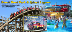 collage of Beech Bend Park & Splash Lagoon - Water Park - Raceway and Rollercoaster